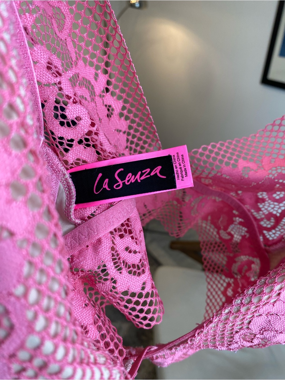 LaSenza Lace Bralette Top in Pink - Picture 3 of 4